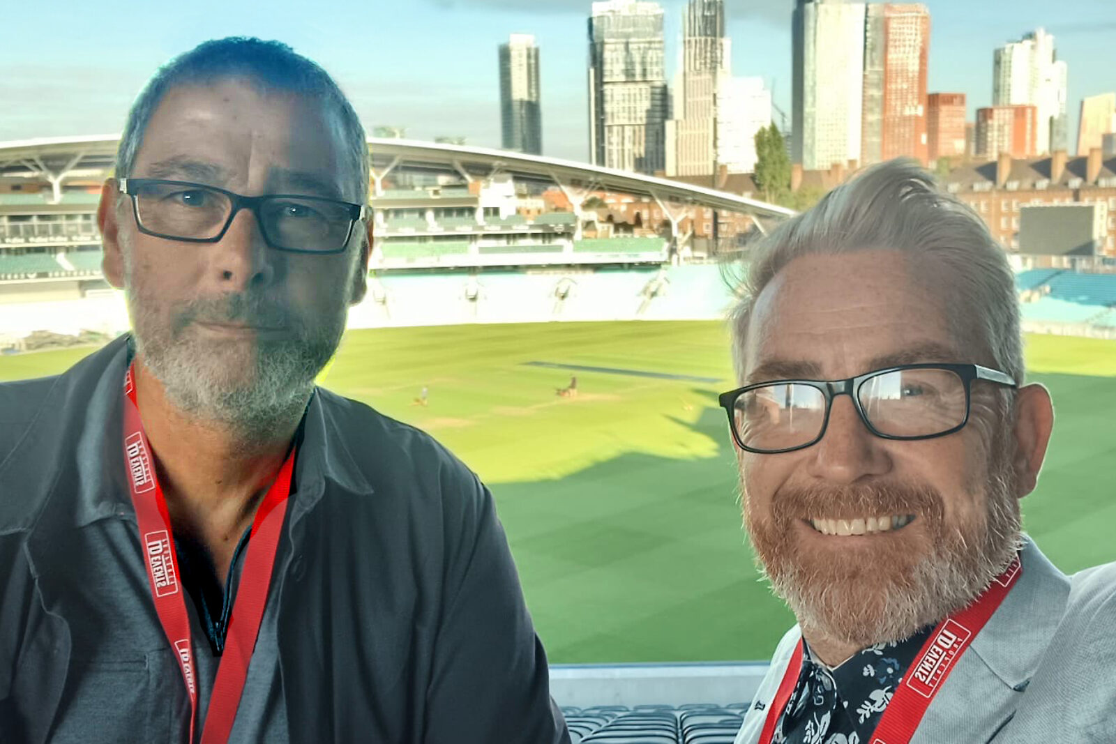 Phil and andy at the oval for UK Living conference