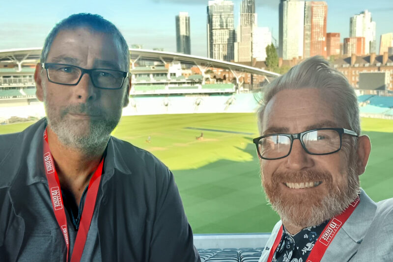 Phil and andy at the oval for UK Living conference